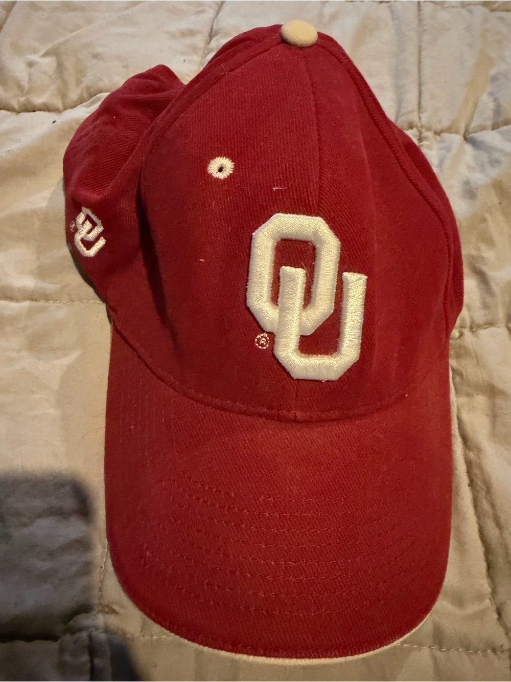 Signature Crimson Red OU Embroidered Baseball Hat